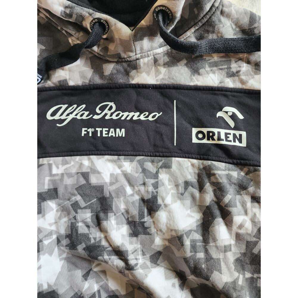 Alfa Romeo F1 ORLEN Sauber Motorsport Hoodie XL Dazzle Gray Black Camo Code Zero - Picture 6 of 8